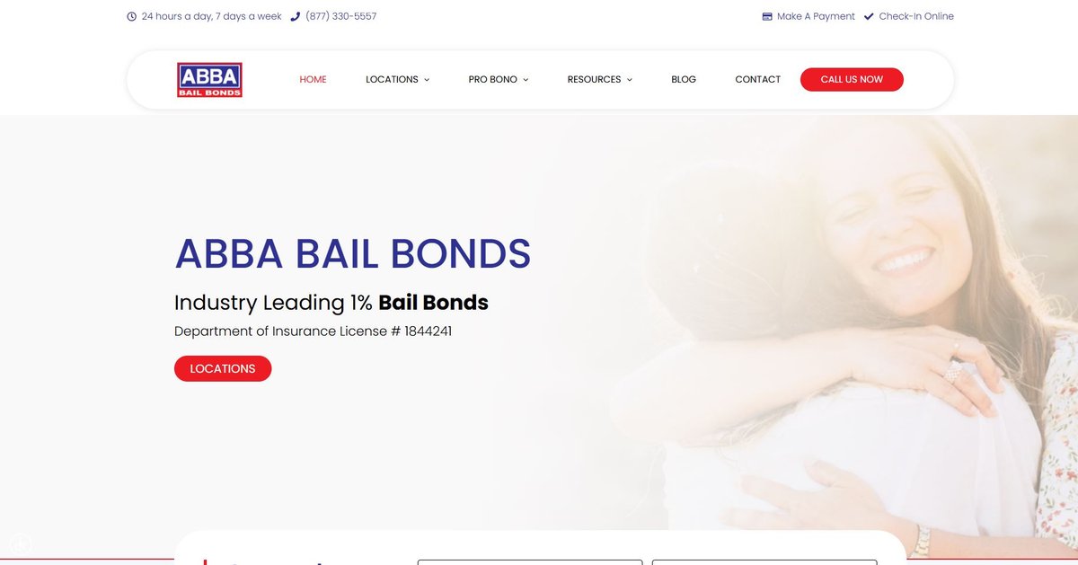 Abba Bail Bonds website