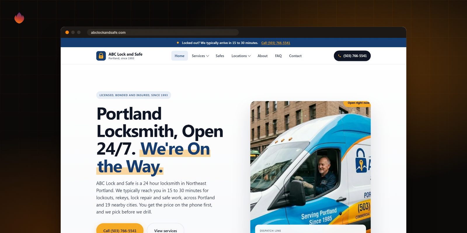 The Portland Since 1985. Now Online. website, built by Clickflame