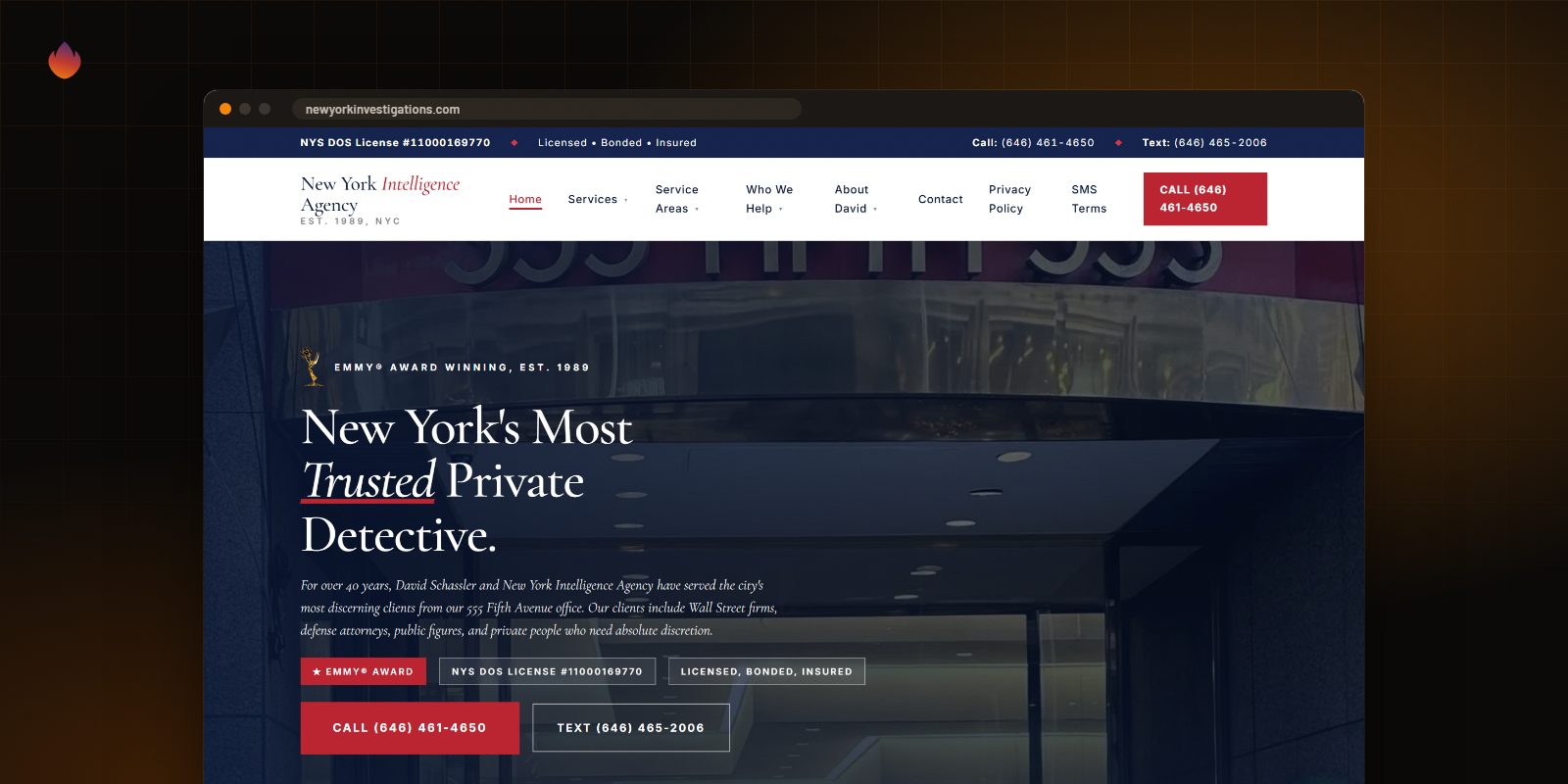 The Discretion. Discoverability. website, built by Clickflame