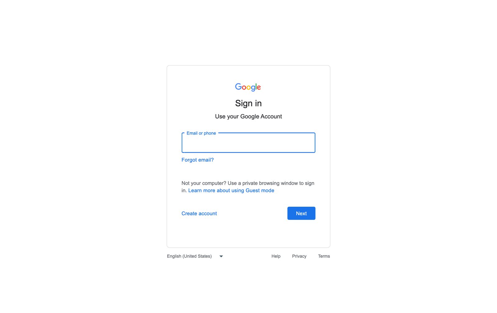 Google sign in page that opens when a signed out reader follows the preferred source link for clickflame.com