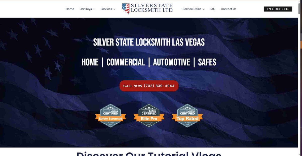 Silver State Locksmith website