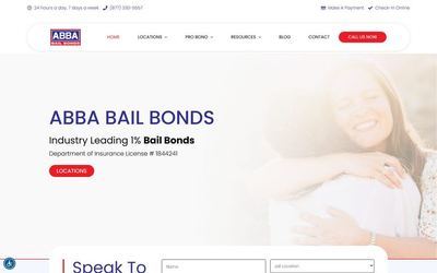 Abba Bail Bonds website built by Clickflame