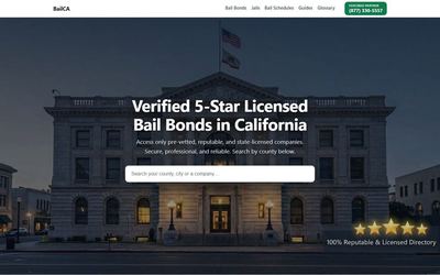 BailCA website screenshot