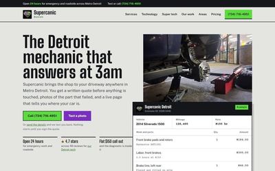 Detroit Mechanics website screenshot