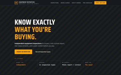 Equipment Reporters website screenshot
