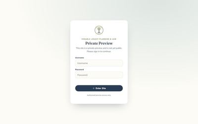 Venable Legacy website screenshot