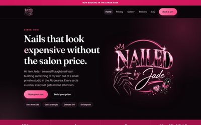 Nailed by Jade website screenshot
