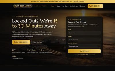 RTs Lock and Key website screenshot