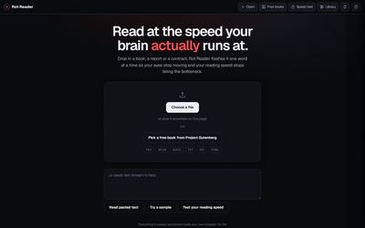 Rot Reader website screenshot
