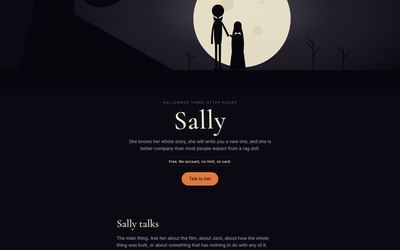 Sally website screenshot