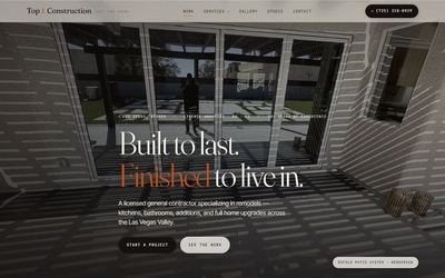 Top 1 Construction website screenshot