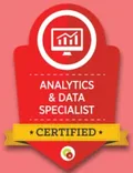 DigitalMarketer Certified Analytics and Data Specialist badge