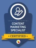 DigitalMarketer Certified Content Marketing Specialist badge