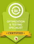 DigitalMarketer Certified Optimization and Testing Specialist badge