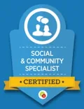 DigitalMarketer Certified Social and Community Specialist badge