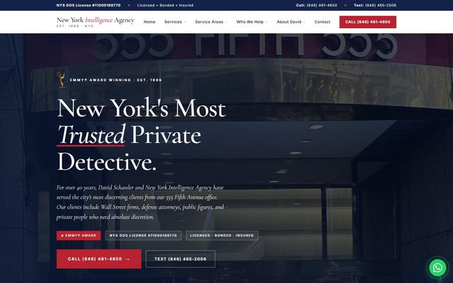 New York Intelligence Agency website built by Clickflame