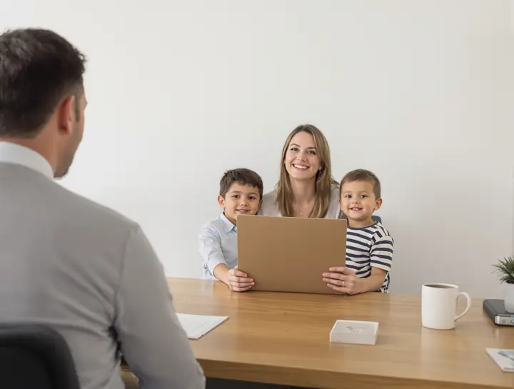 A family meeting with an agent
