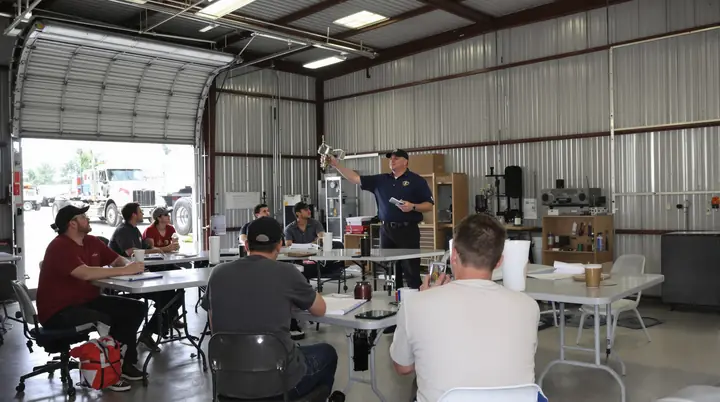 Air brake class in the shop classroom