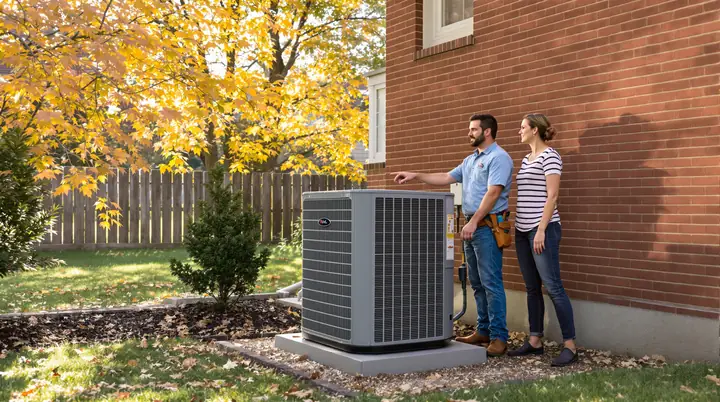 New condenser beside a Kansas City bungalow