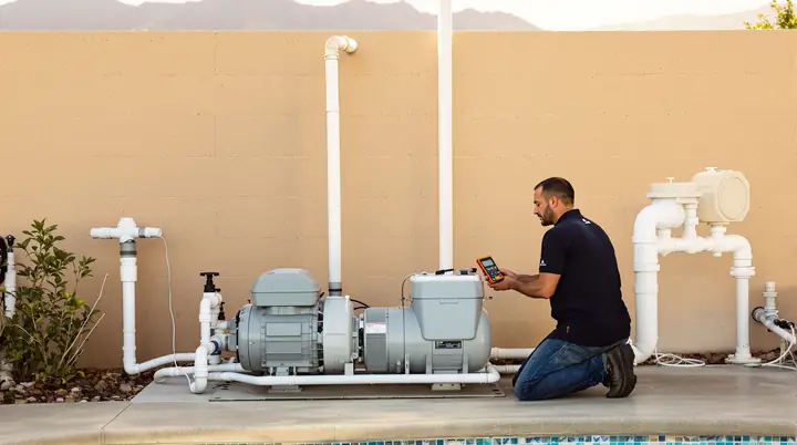 Testing a pump at an equipment pad