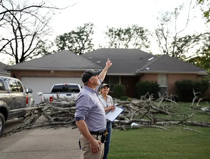 Walking a homeowner through the roof damage after a storm in Oklahoma City