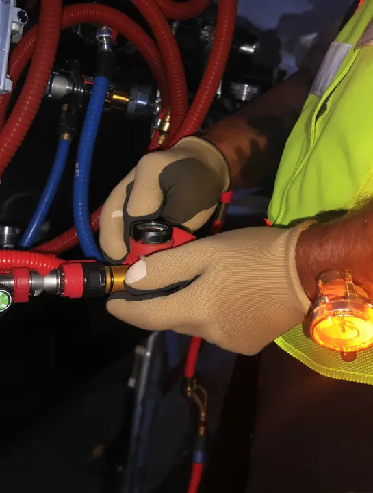 New gladhand seal going on at night