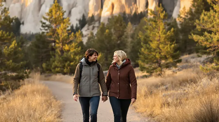 Walk and talk session on a trail at Chautauqua Park