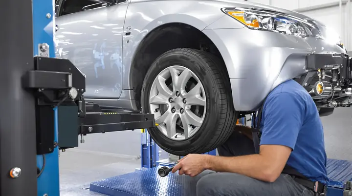 Alignment after a curb hit