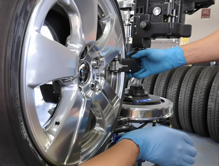 Seating a tire bead on an alloy wheel at the tire machine