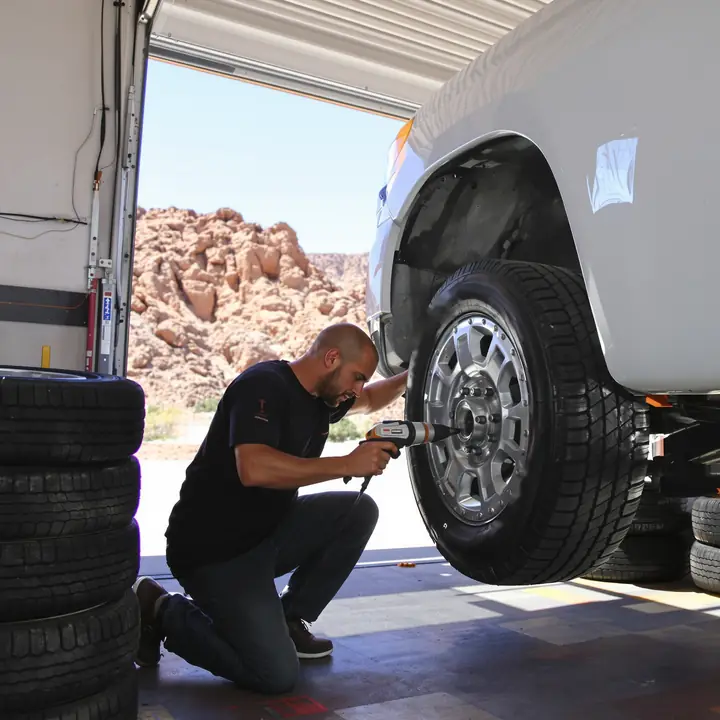 Four tires going on a work truck, Northeast El Paso