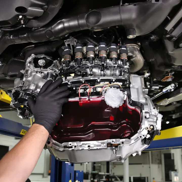 Valve body removed from a transmission