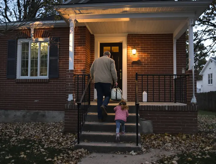 A driver coming home to his daughter on a Friday evening