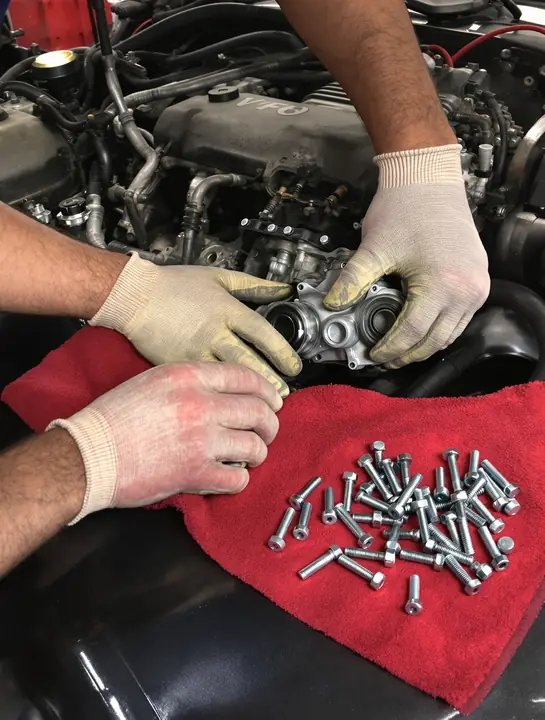 Fitting a new water pump on a V6