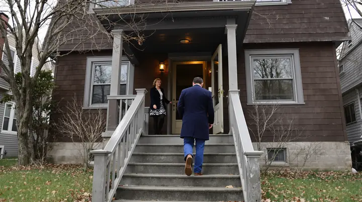 Attorney greeted at the door of a family home in Akron