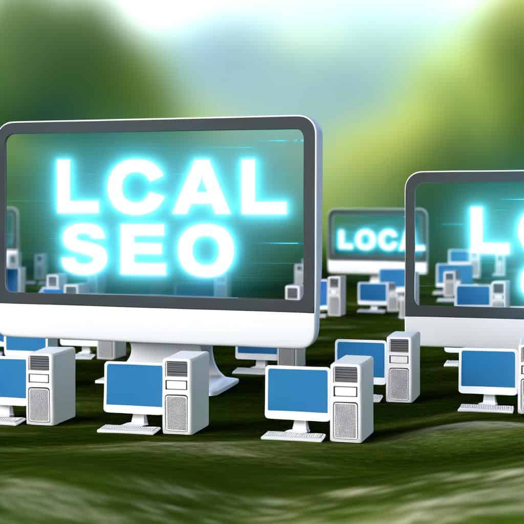 Digital map pinpointing a small business for enhanced LOCAL SEO