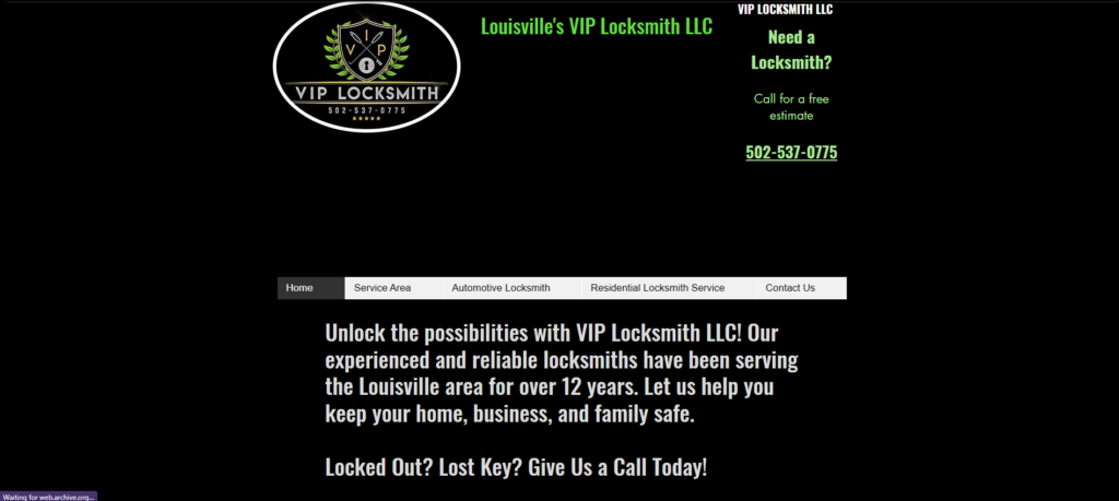 - VIP locksmith old website